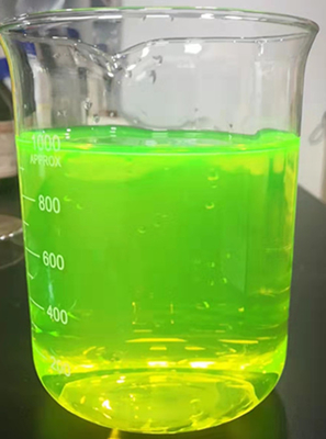 Oplosmiddel Green7 Pyranine Zichtbare fluorescentiesterkte 120% CAS NO.6358-69-6 Kleuring op waterbasis voor koelvloeistof